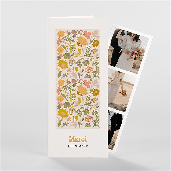 Remerciement mariage hippie chic