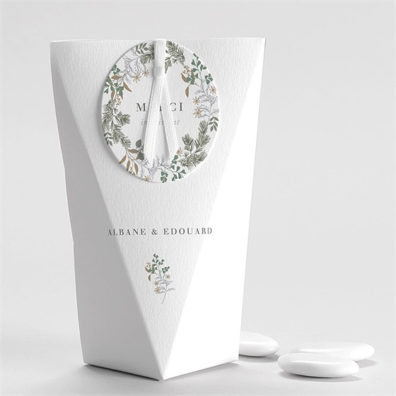 Boîte de dragées mariage c'est noël ! étui