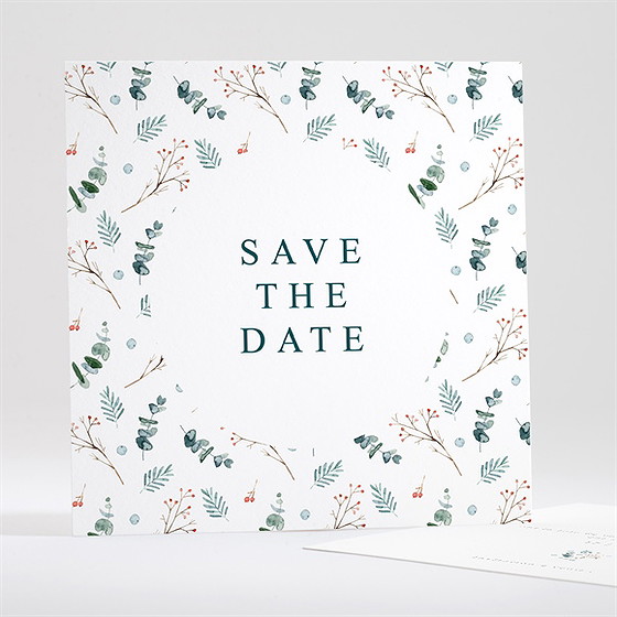 Save the Date mariage hivernal