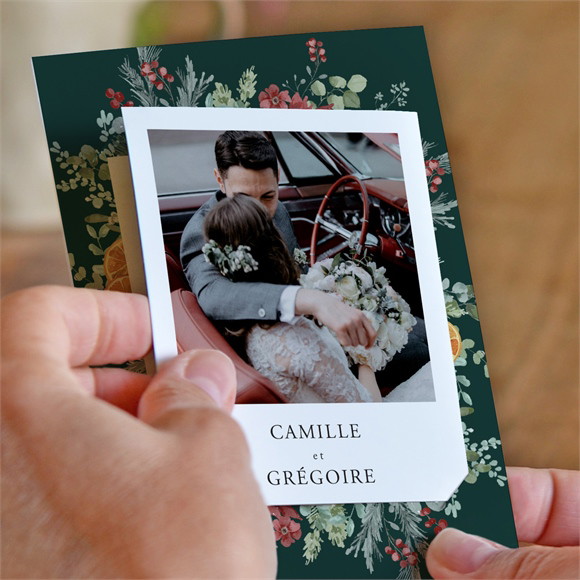 Remerciement mariage Orange de Noël réf.N23148