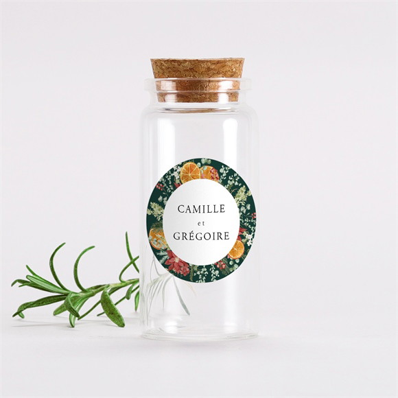 Mignonette mariage Orange de Noël sticker réf.N3602275