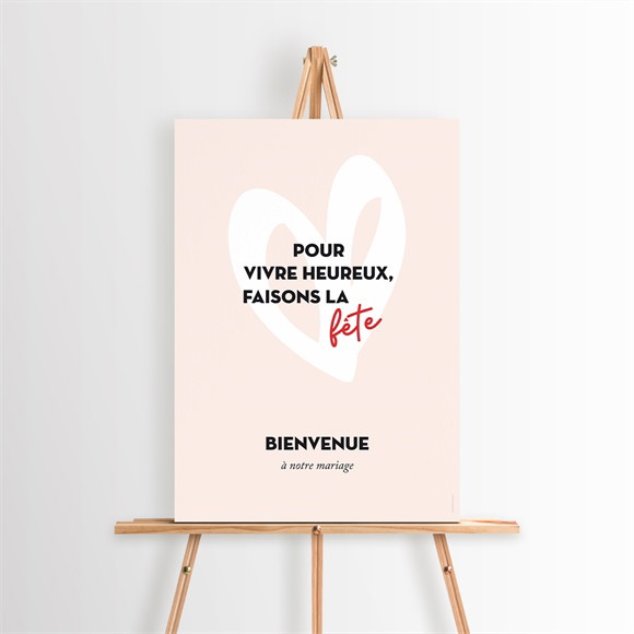 Panneau bienvenue Coeur réf.N260444