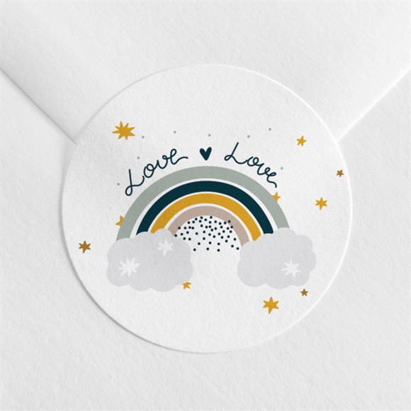 Sticker naissance Arc-en-ciel réf.N3602278