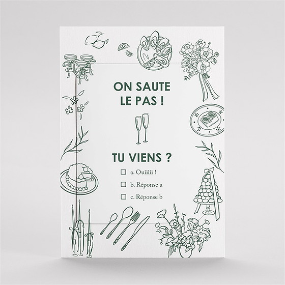 Faire-part mariage pas le choix