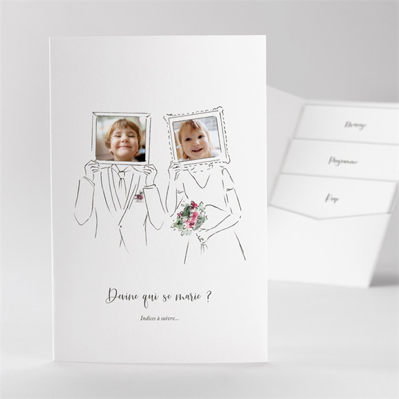 Faire-part mariage Jolie Devinette réf.N84191