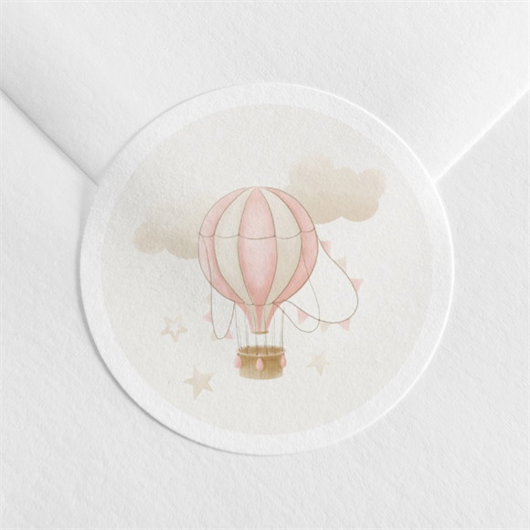 Sticker naissance Une montgolfière réf.N3602279