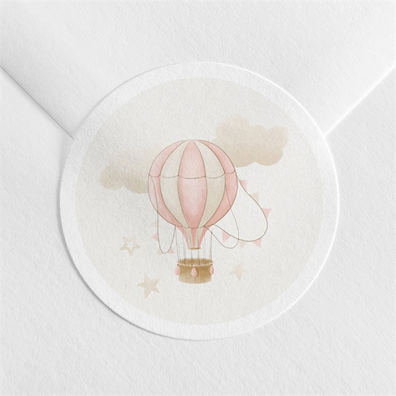 Sticker naissance une montgolfière