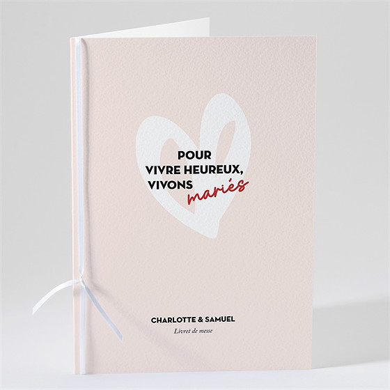 Livret de messe mariage coeur