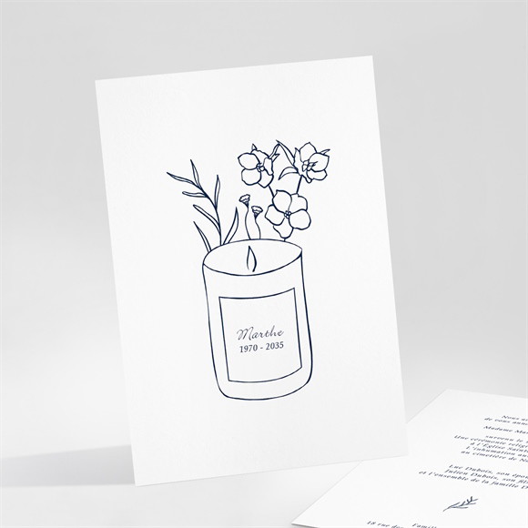 Faire-part décès Bougie éternelle réf.N251133