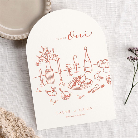 Faire-part mariage A l'italienne réf.N27158