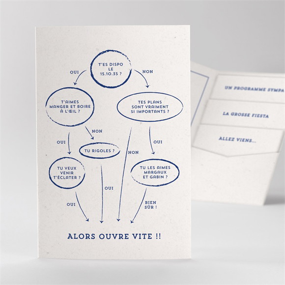 Faire-part mariage Allez viens ! réf.N84192