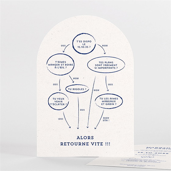 Faire-part mariage allez viens ! arche