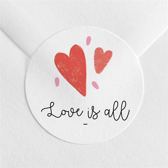 Sticker mariage coeurs