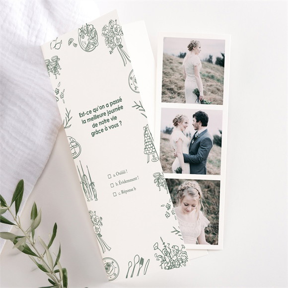 Remerciement mariage Pas le choix réf.N981309