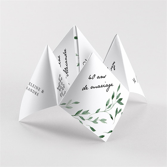 Invitation anniversaire de mariage douceurs végétales cocotte