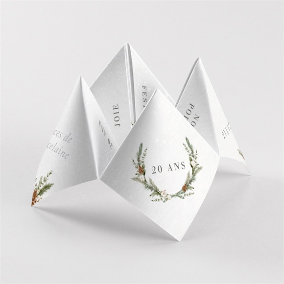 Invitation anniversaire de mariage Hivernale réf.N330155