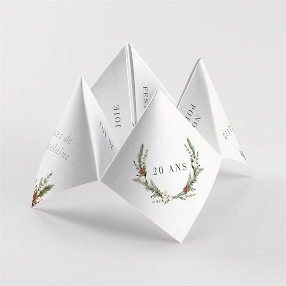 Invitation anniversaire de mariage hivernale