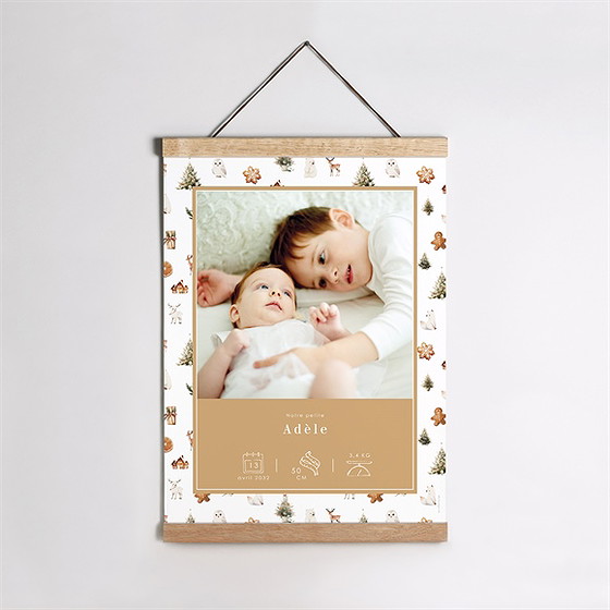 Affiche naissance noël