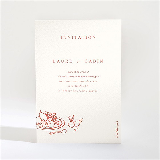 Carton d'invitation mariage a l'italienne