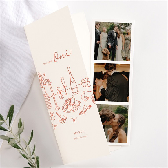 Remerciement mariage A l'italienne réf.N981315