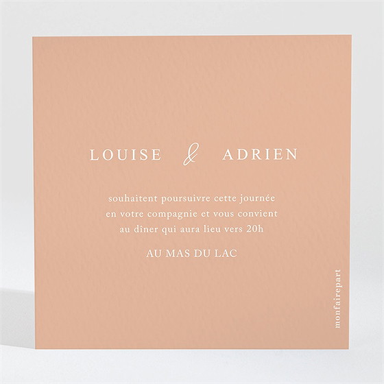 Carton d'invitation mariage bel éclat