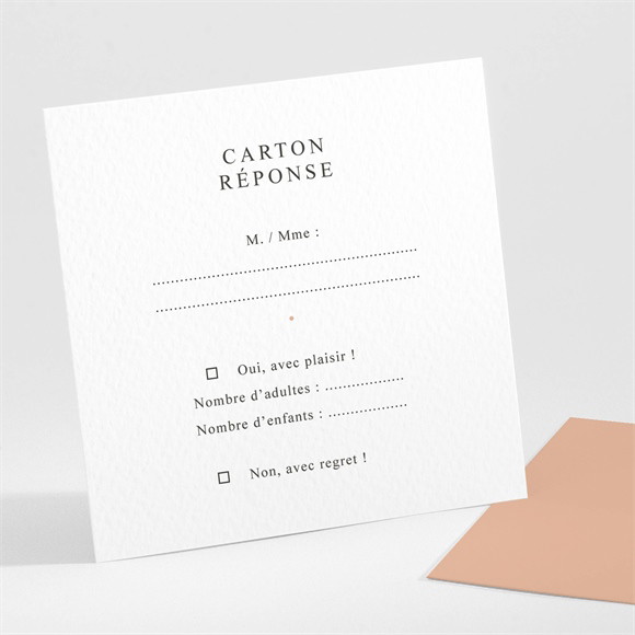 Carton réponse mariage Bel éclat réf.N301622