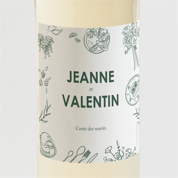Etiquette de bouteille mariage Pas le choix réf.N3002169