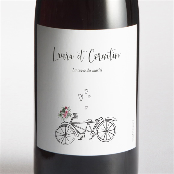 Etiquette de bouteille mariage Jolie Devinette réf.N3002170