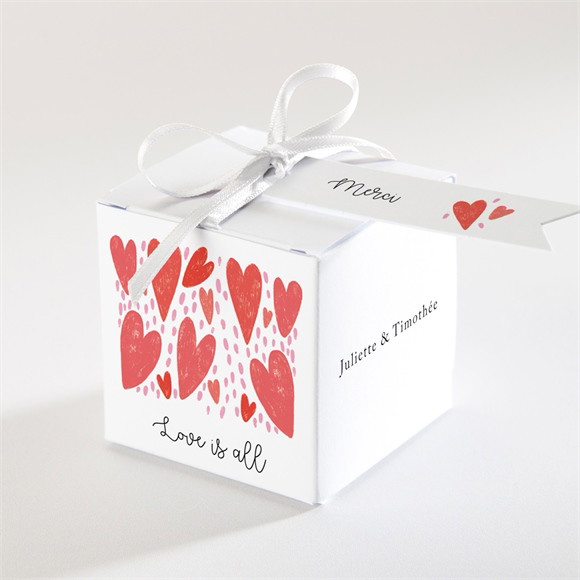 Boîte de dragées mariage Coeurs réf.N340779