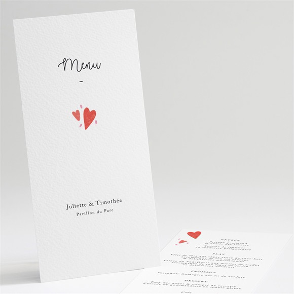 Menu mariage Coeurs réf.N221359