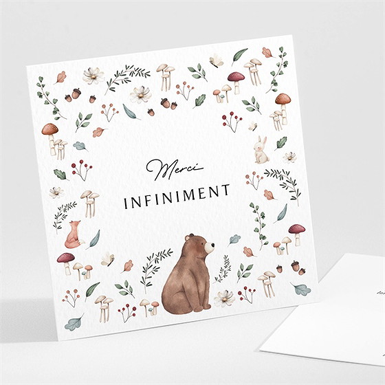 Remerciement naissance forêt d'automne