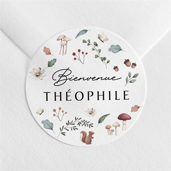 Sticker naissance forêt d'automne