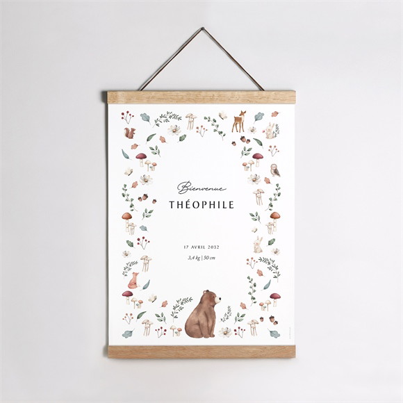 Affiche naissance Forêt d'automne réf.N260461