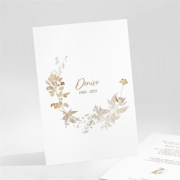 Faire-part décès Douceur d'automne réf.N251138