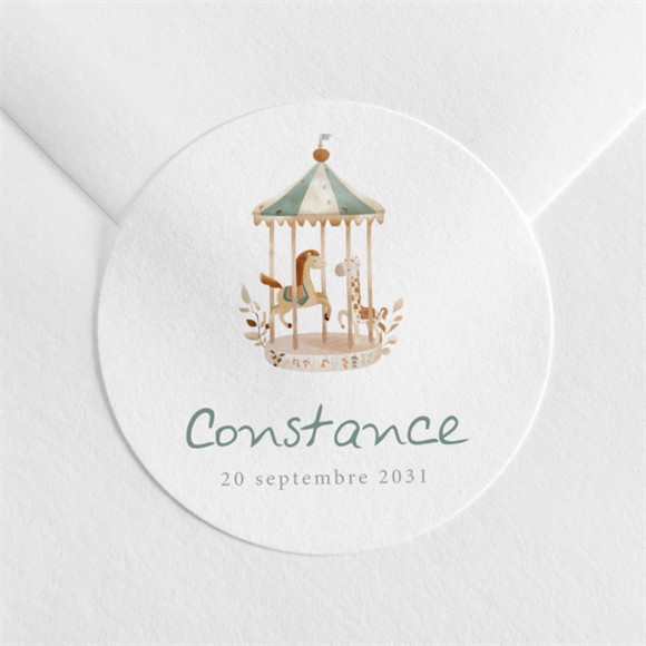 Sticker naissance Petit carrousel réf.N3602317