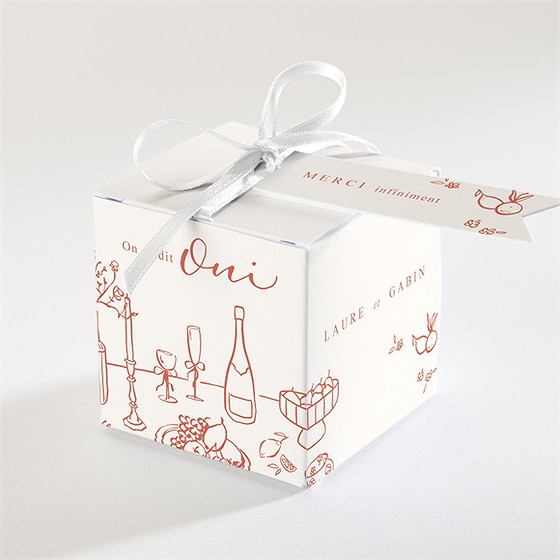 Boîte de dragées mariage a l'italienne