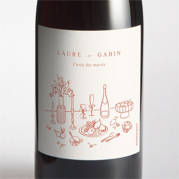 Etiquette de bouteille mariage A l'italienne réf.N3002172