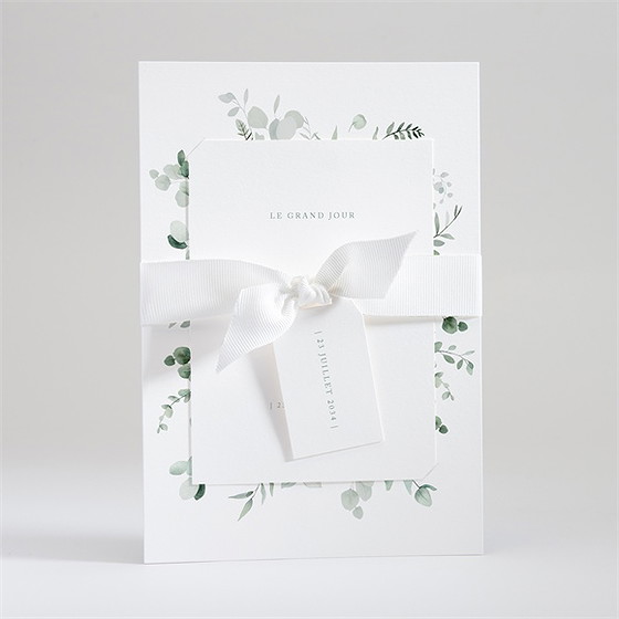 Faire-part mariage lyrisme superposition