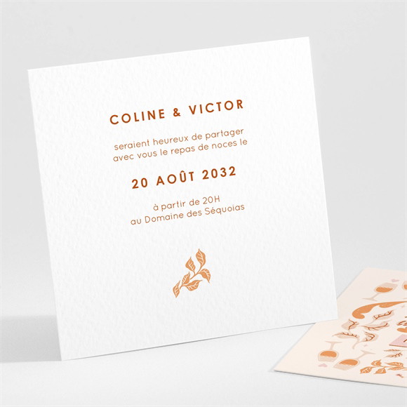 Carton d'invitation mariage Hippie réf.N301629