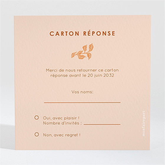 Carton réponse mariage hippie