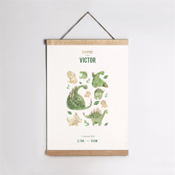 Affiche naissance Dinosaure réf.N260468