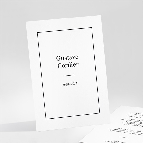 Faire-part décès Classique réf.N251142