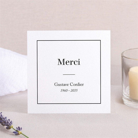 Remerciement décès Classique réf.N301631