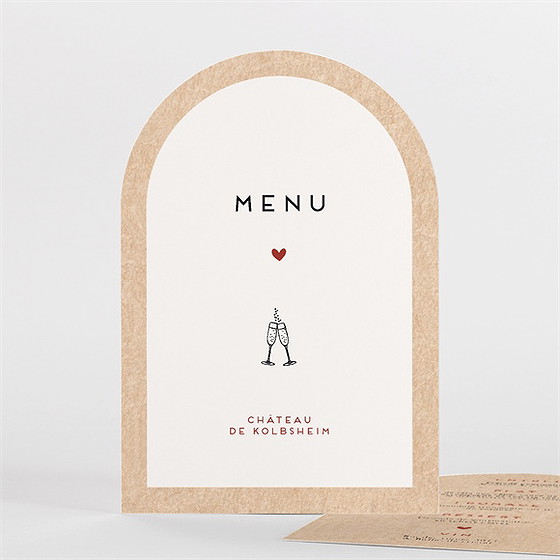 Menu mariage champagne