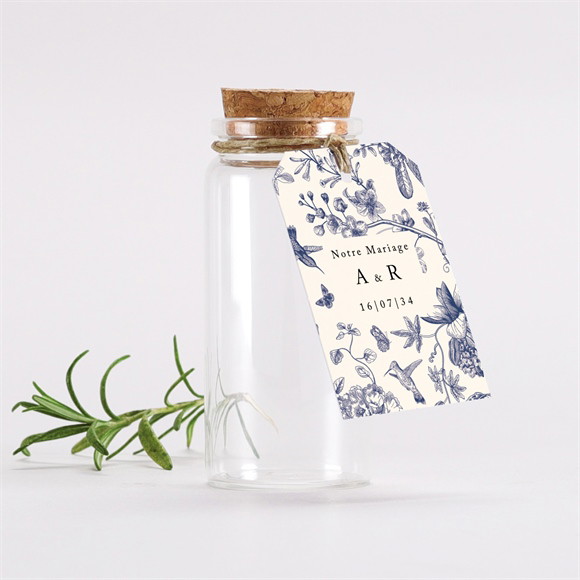 Mignonette mariage Exotique étiquette réf.N2911007