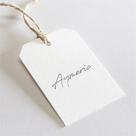 Marque-place mariage création vierge étiquette