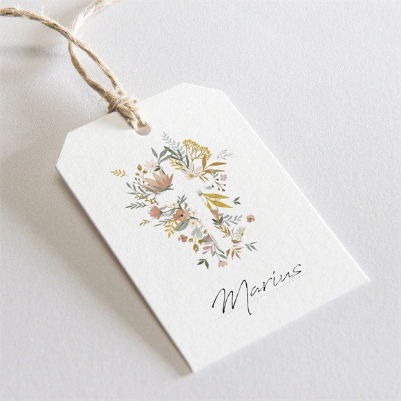 Marque-place baptême Tout en Joie étiquette réf.N2911025