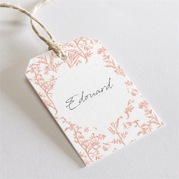 Marque-place baptême Motif gravure étiquette réf.N2911027