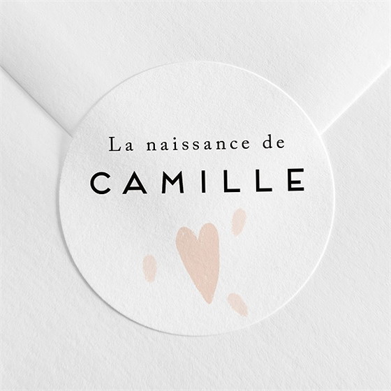 Sticker naissance jolis cœurs