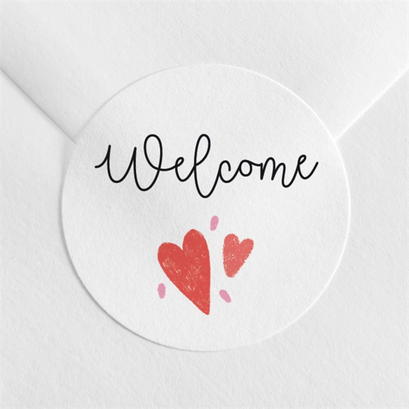 Sticker naissance Cœurs d'amour réf.N3602344
